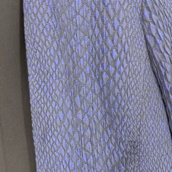 Rebecca Taylor Blue/black Cropped Double Layer Open Jacket Size 4 - Picture 2 of 4